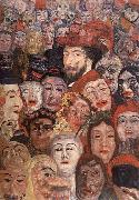 James Ensor Self-Portrait with Masks china oil painting reproduction